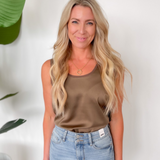 Chelsey Olive Tank Top