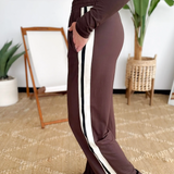 Buttery Soft Straight Leg Brown Sweat Pants