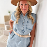 Light Wash Denim Mini Dress