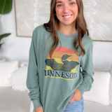 Minnesota Loon Sunset Long Sleeve Top