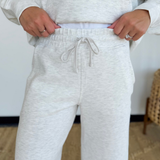 Light Grey Cropped Wide Leg Pant