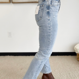 Scottie High Rise Straight Flaying Monkey Jeans