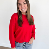 Red Soft Knit Sweater