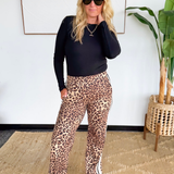 Animal Print Buttery Soft Side Stripe Pants