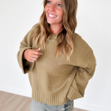Oversized Green Knit Sweater