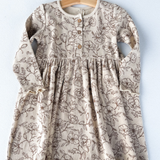 Girls Vintage Bloom Ribbed Dress