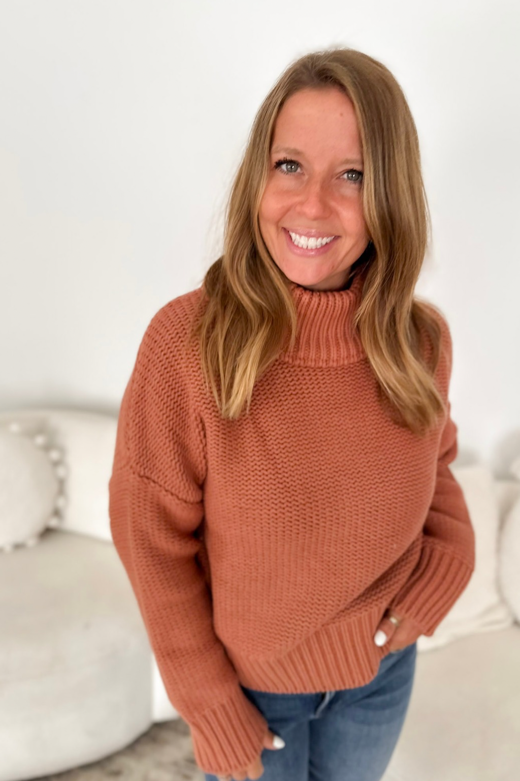 Chunky Knit Turtleneck Sweater