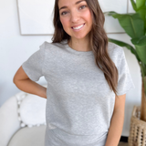Heather Grey Short Sleeve Top