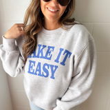Lake It Easy Grey Crewneck