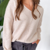 Jolie V-Neck Knit Sweater