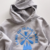 Kids Land of 10K Lakes Grey Hoodie