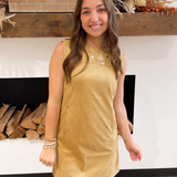 Suede Sleeveless Mini Dress