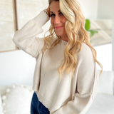 Carmen Relaxed Fit Cream Sweater