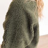 Quilted Plaid Sherpa Fleece Jacket