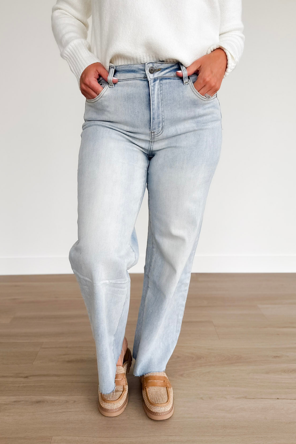 Nicole Wide Leg High Rise Jeans