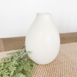 9" Round Neutral Matte Vase