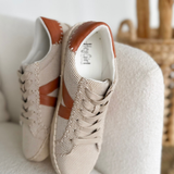 Cognac Combo Lace Up Sneakers
