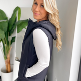 Delaney Long Padded Hooded Vest