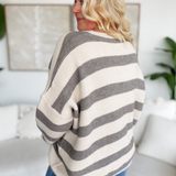 Jovie Striped Relaxed Fit Sweater-Curvy