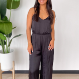 Payton Crinkle Satin Cami Jumpsuit