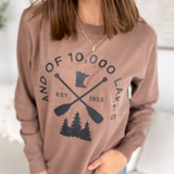 Land of 10K Lakes Espresso Long Sleeve Top