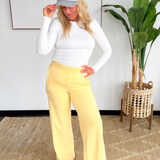 Yellow Wide Leg Everyday Sweatpants