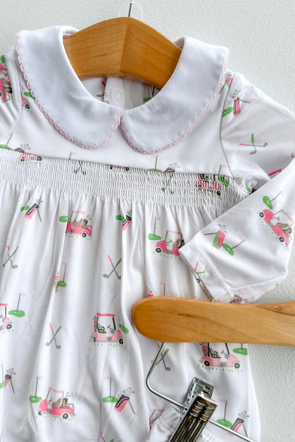 Golf Carts Collared Dress with Diaper Cover