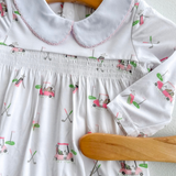 Golf Carts Collared Dress with Diaper Cover