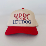 Bad Day To Be A Hotdog Trucker Hat - Red