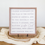 Pledge Of Allegiance Sign