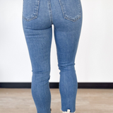 Kendra High Rise Straight Leg Just Black Denim Jeans