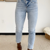 Scottie High Rise Straight Flaying Monkey Jeans