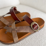 Lilac Cross Strap Sandal