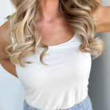 Double Lined Tank Top-Ivory