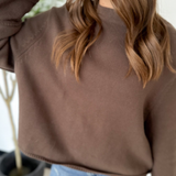 Brown Knit Wide Sleeves Sweater