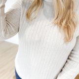 Megan Ribbed Cowl Neck Sweater