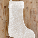 Cream Textured Christmas Stocking