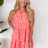 Abby Patterned Tiered Mini Dress