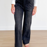 Kenna High Rise Wide Ankle Mica Denim