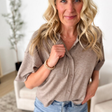 Peanut Crew Neck Cashmere Cardigan