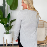 Margo Long Sleeve Grey Top