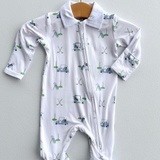 Golf Carts Polo Blue Footie