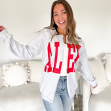 Alex Split Crew Grey Cardigan