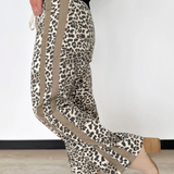 Sophie Contrast Slouchy Straight Leg Leopard Jeans