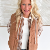 Relaxed Fit Ivory/Brown Flannel