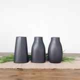 9" Black Matte Vase