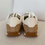 Taupe/Cream Lace Up MIA Sneakers