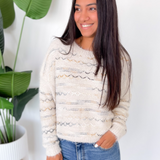 Melody Textured Ivory Sweater