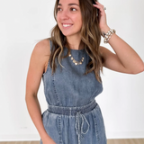 Sleeveless Denim Mini Dress
