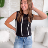 Sawyer Black Knit Tank Top